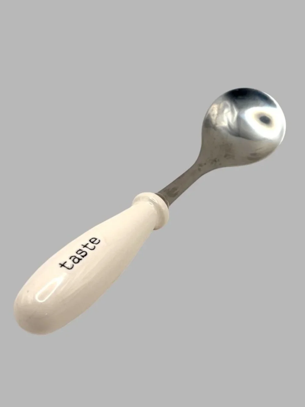 Joseph A. Collection Ceramic Handle Serving Spoon White Kitchen Utensil 10